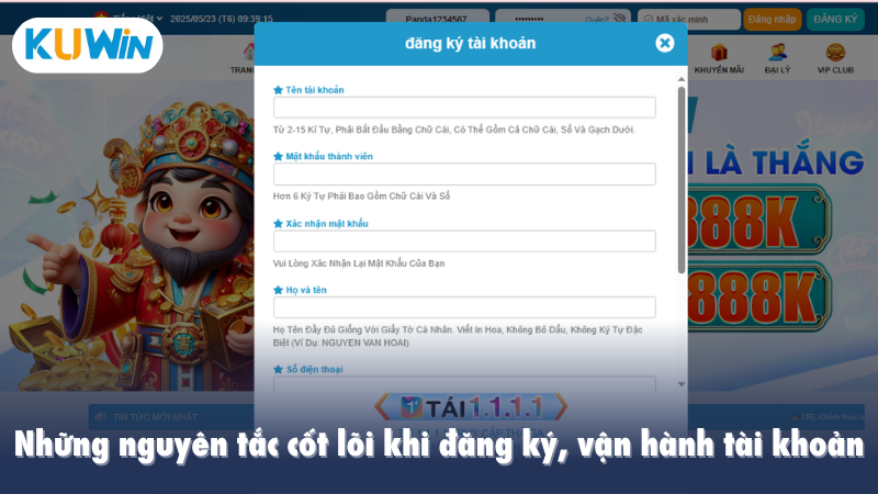 Những nguyên tắc cốt lõi khi đăng ký, vận hành tài khoản