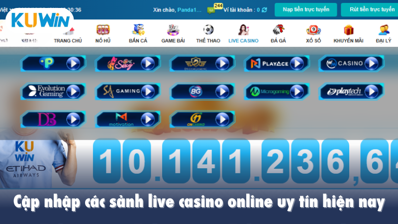 Cập nhập các sảnh live casino online uy tín hiện nay